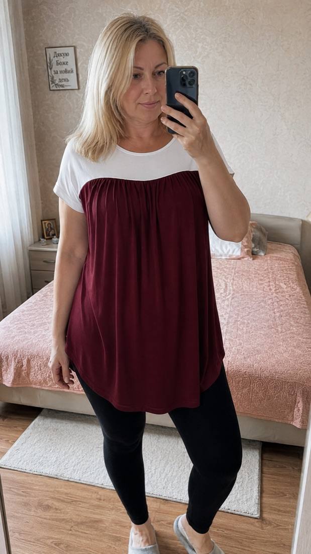 Фото відгуку: бордова Breeze Tunic