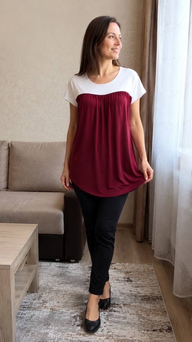 Фото відгуку: бордова Breeze Tunic