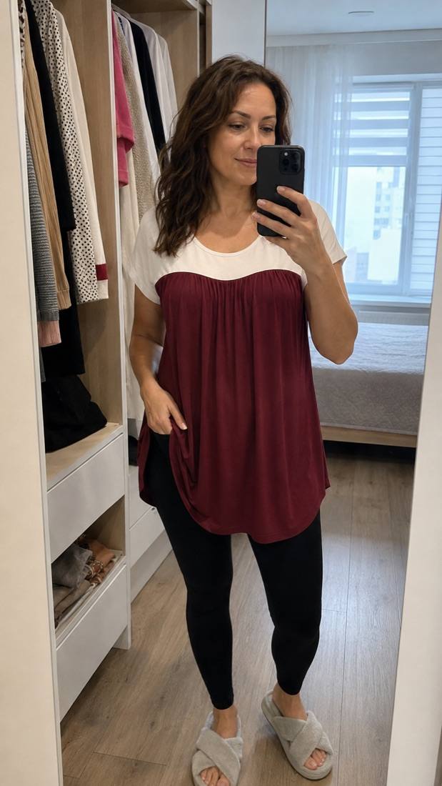 Фото відгуку: бордова Breeze Tunic