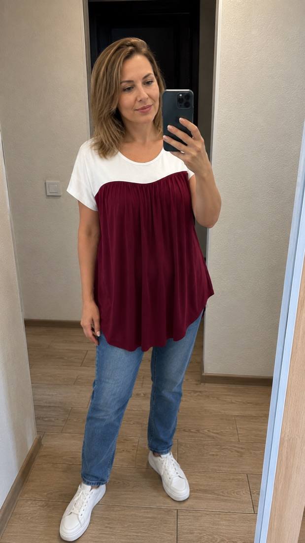 Фото відгуку: бордова Breeze Tunic