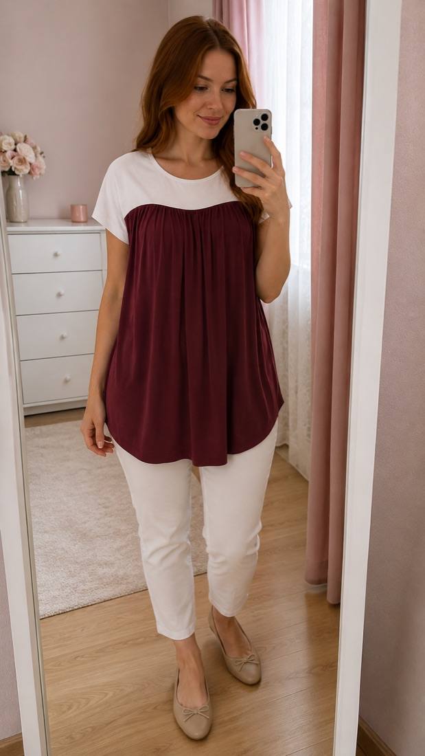 Фото відгуку: бордова Breeze Tunic